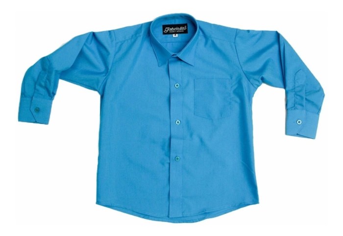 Aqua blue mens dress shirt