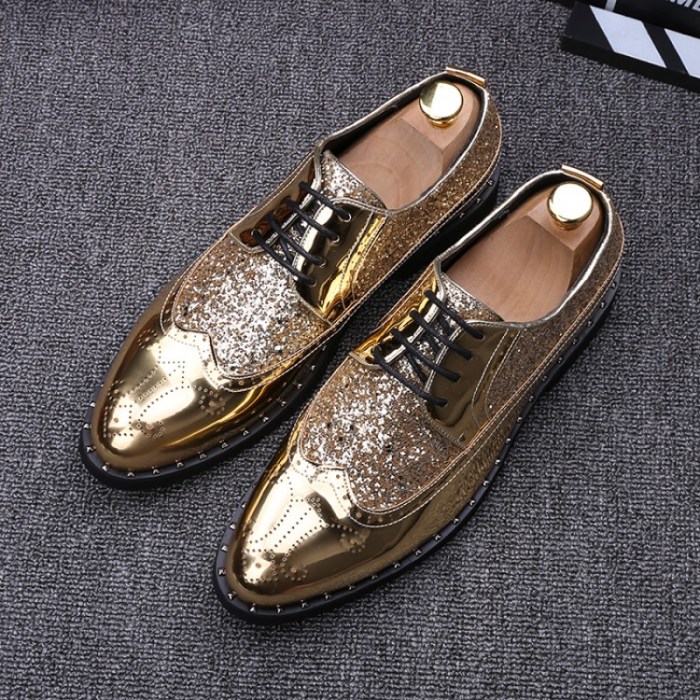 Rose gold dress shoes men's