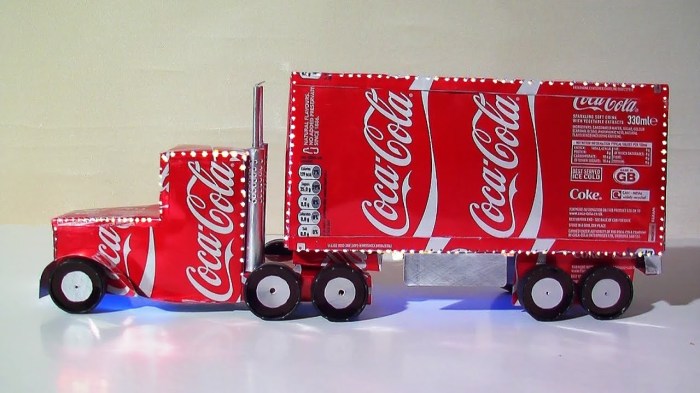 How to make coca cola lorry christmas decoration